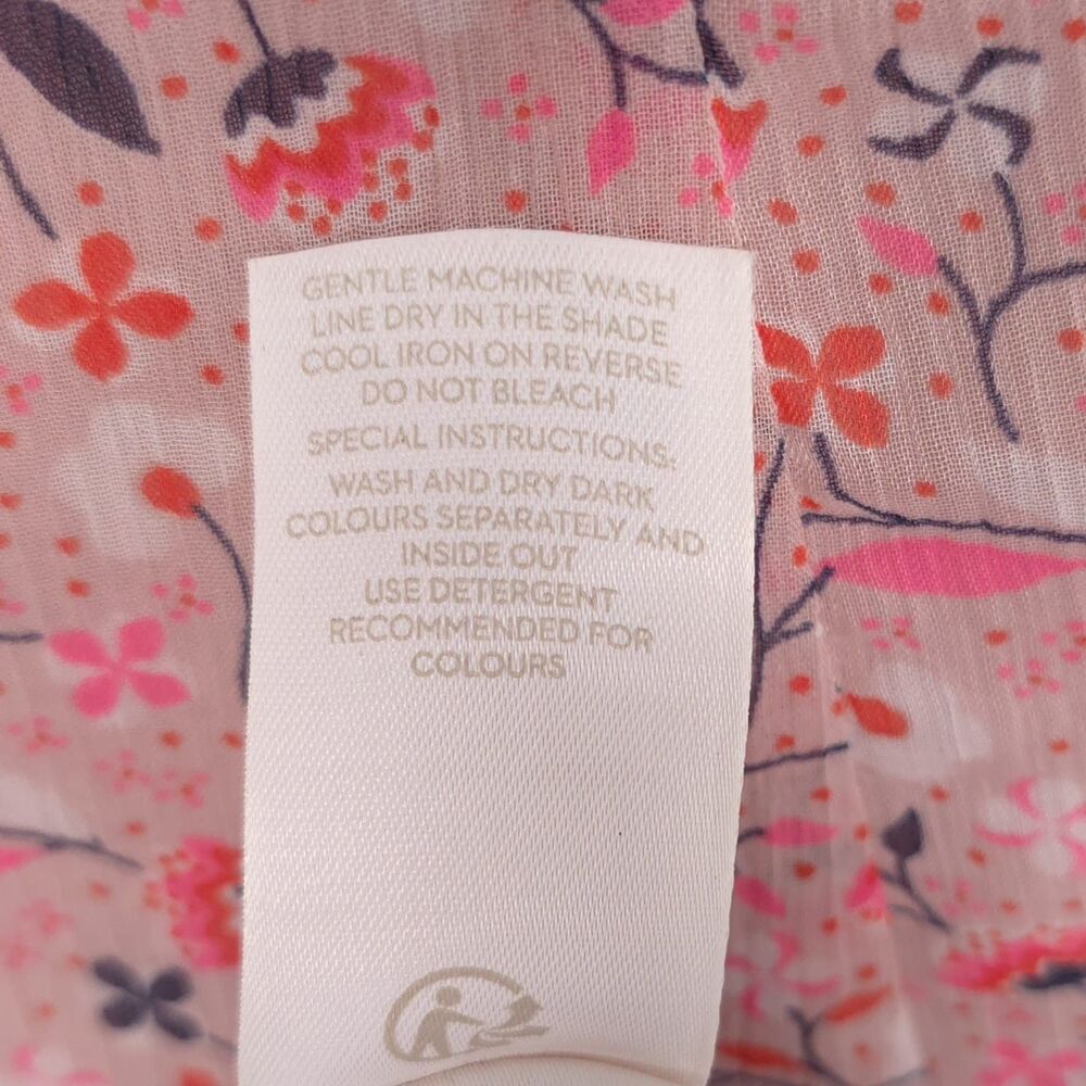 BODEN Jane Milkshake Pink Floral Dress Petite 4 Short Sleeve Knee Midi Women’s - Picture 10 of 11